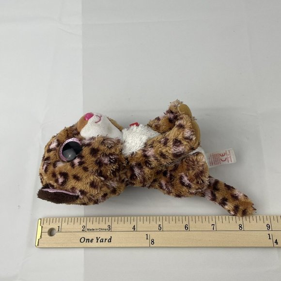 Ty Beanie Boos Patches 6" Plush Leopard Jaguar Cat w/Tags Pink Sparkle Big Eyes - Picture 7 of 7